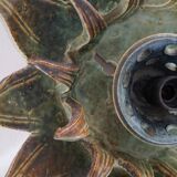 Mid-20th century ceramic sun wall lamp or decorative wall sculpture, 1960s.