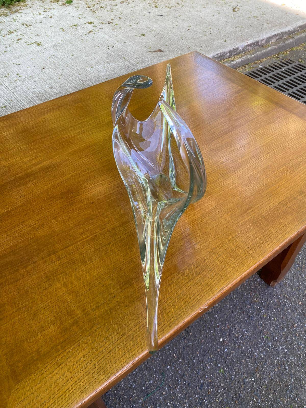 60s stretched crystal centrepiece fruit bowl