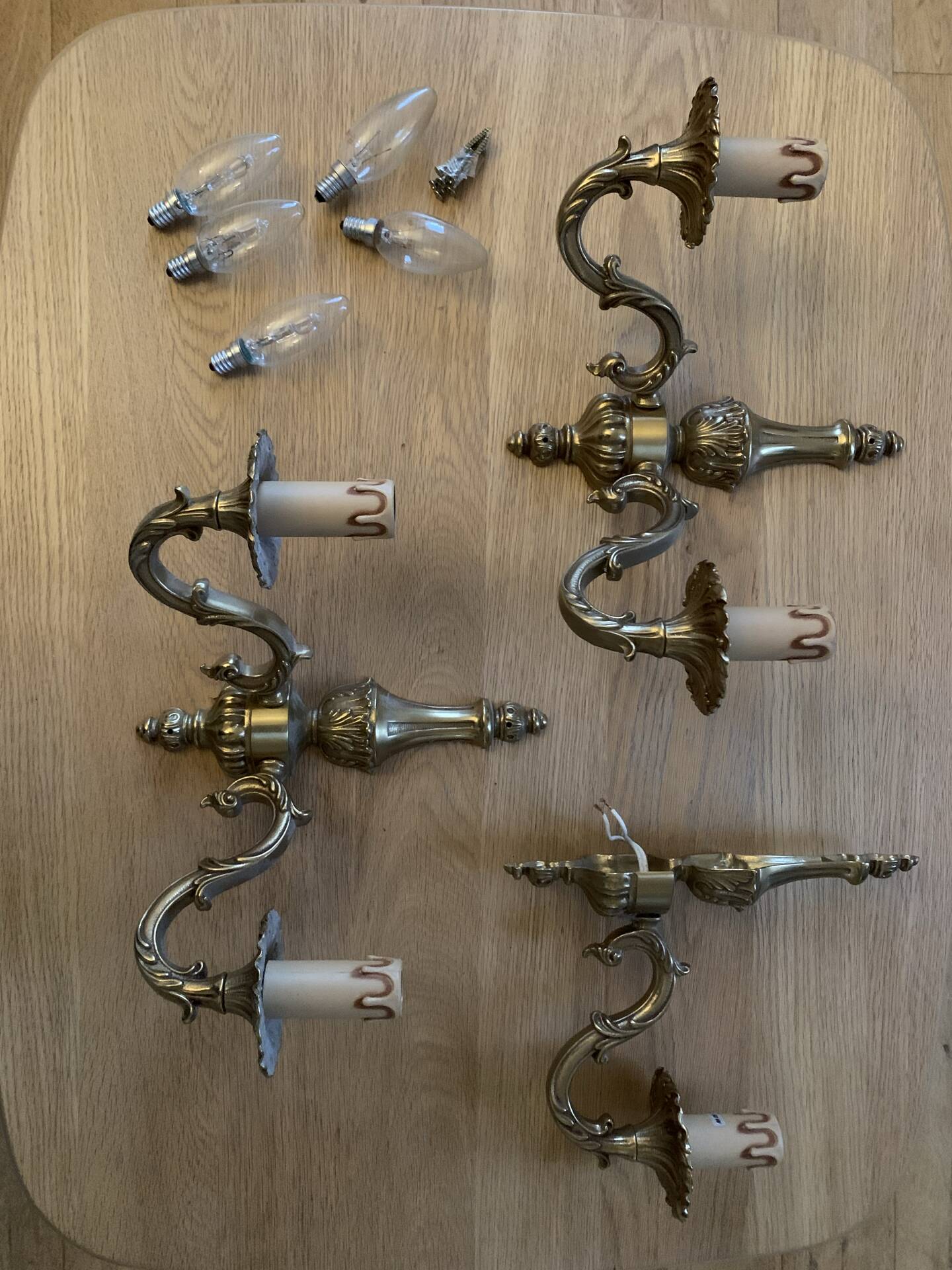 Golden wall sconces