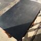 Console ancienne en bois noir, tiroir central et pieds tournés, style XIXe
