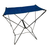 Folding beach stool - Large blue model