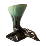 Ceramic vase bird art deco