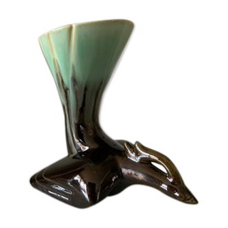 Vase céramique oiseau art deco