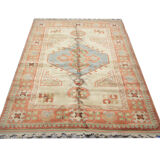 Handwoven antique turkish carpet, classic wool rug- 145x220cm