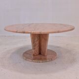 Round Italian Marble Coffee or Side Table, 1980's