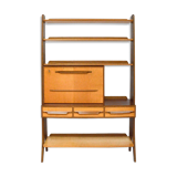 Bibliothèque secretaire pieds compas, 1960