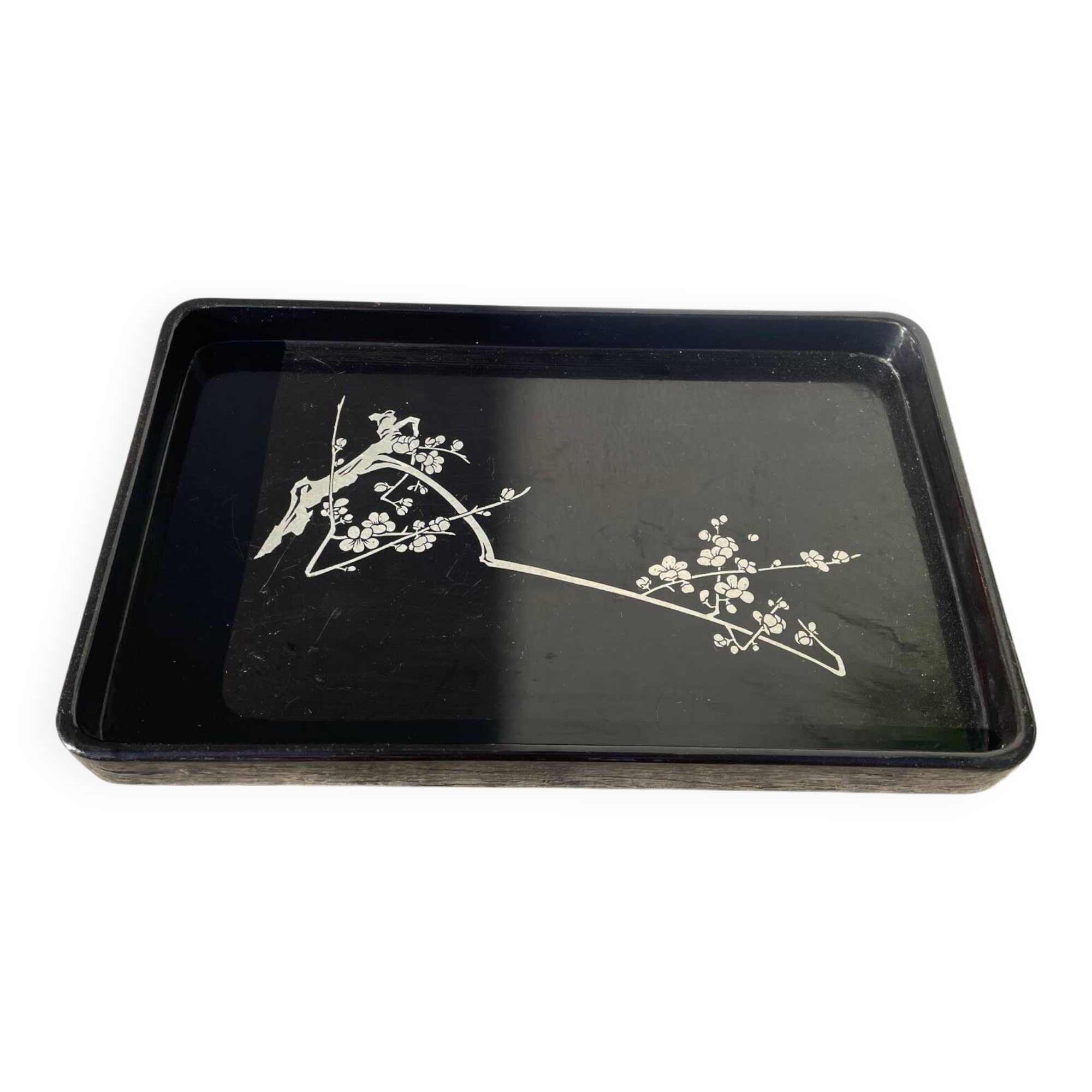 Chinese black rectangular tray