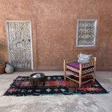 Berber carpet Boucherouite 126 x 269 cm