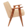 Vintage chair in beige velvet designed by Chierowski.