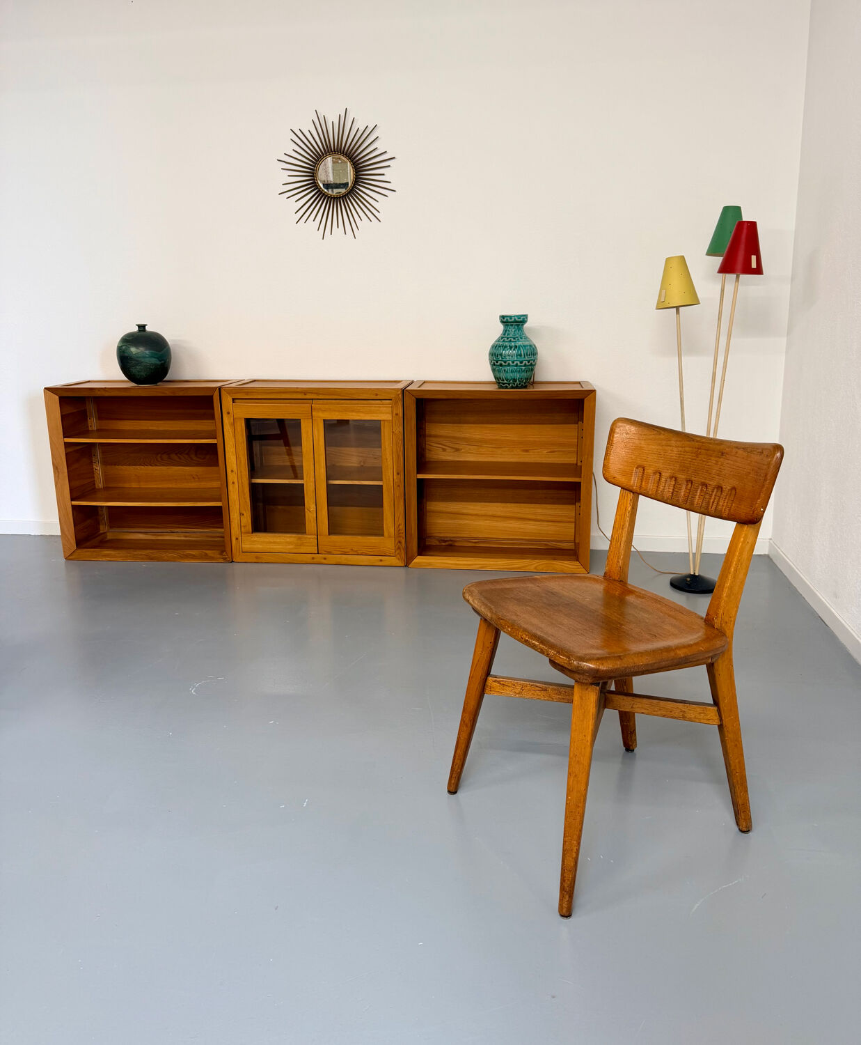 Ensemble modulable enfilade Ateliers Chauvin bois massif  design 70