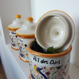 3 vintage spice jars