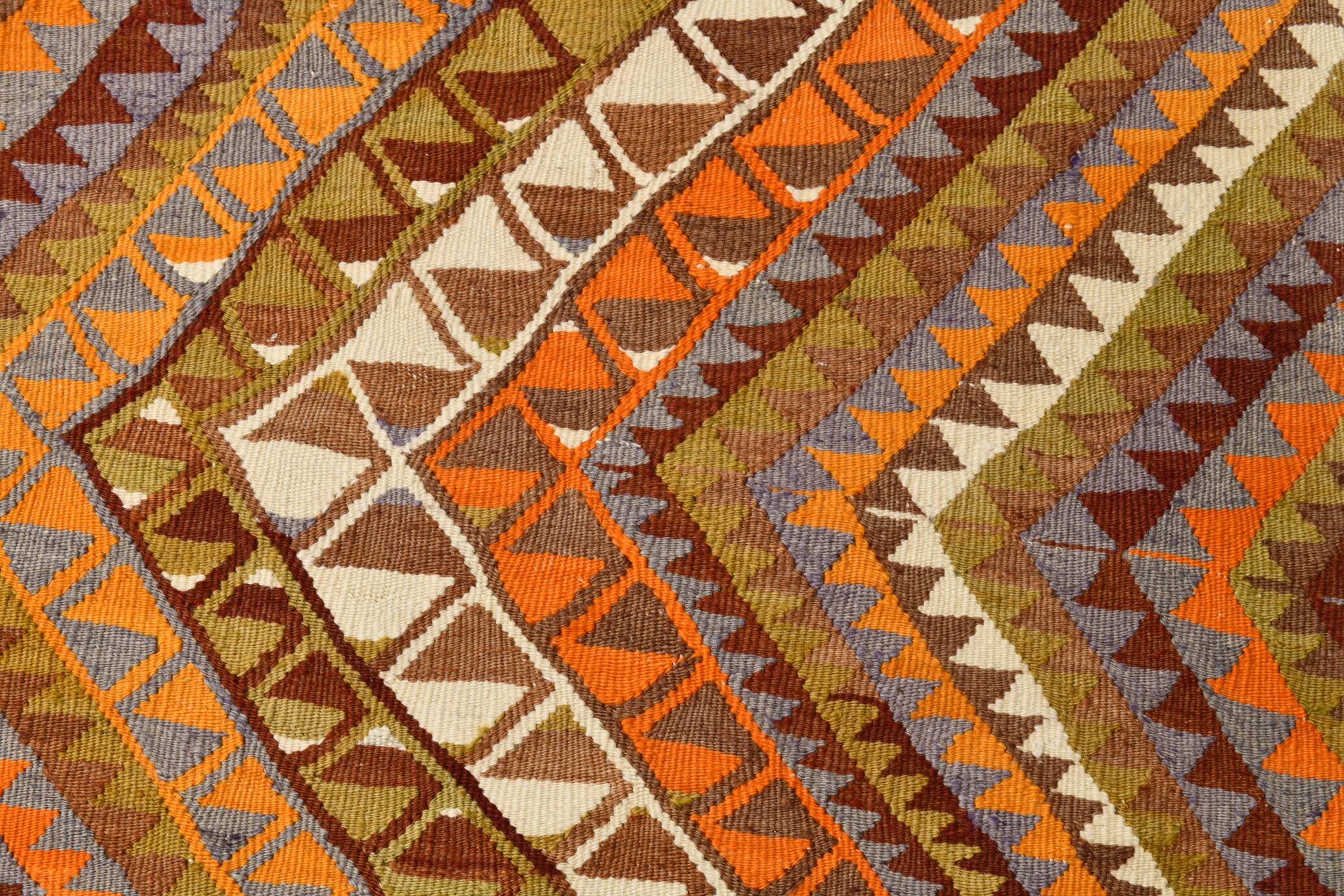 5x7 Rug For Living Room Scandinavian Vintage Kilim Rug, 155x224Cm SK 2309