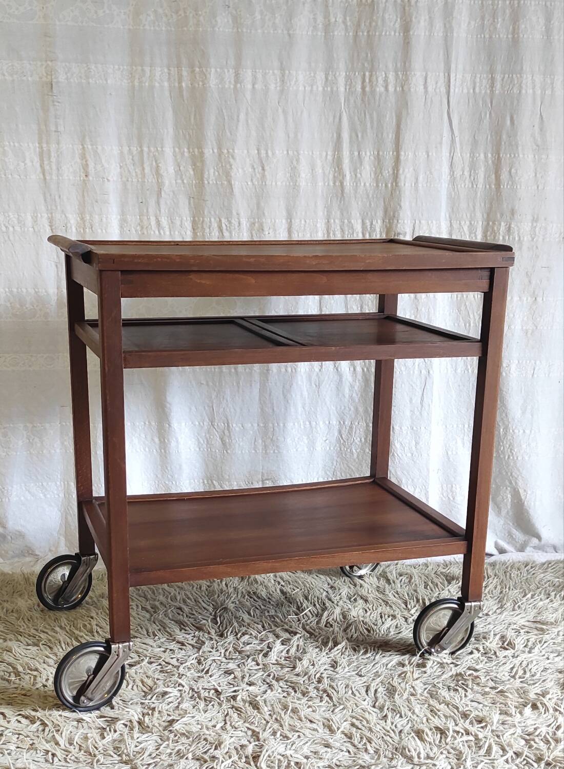 Solid wood server - mid-20th century