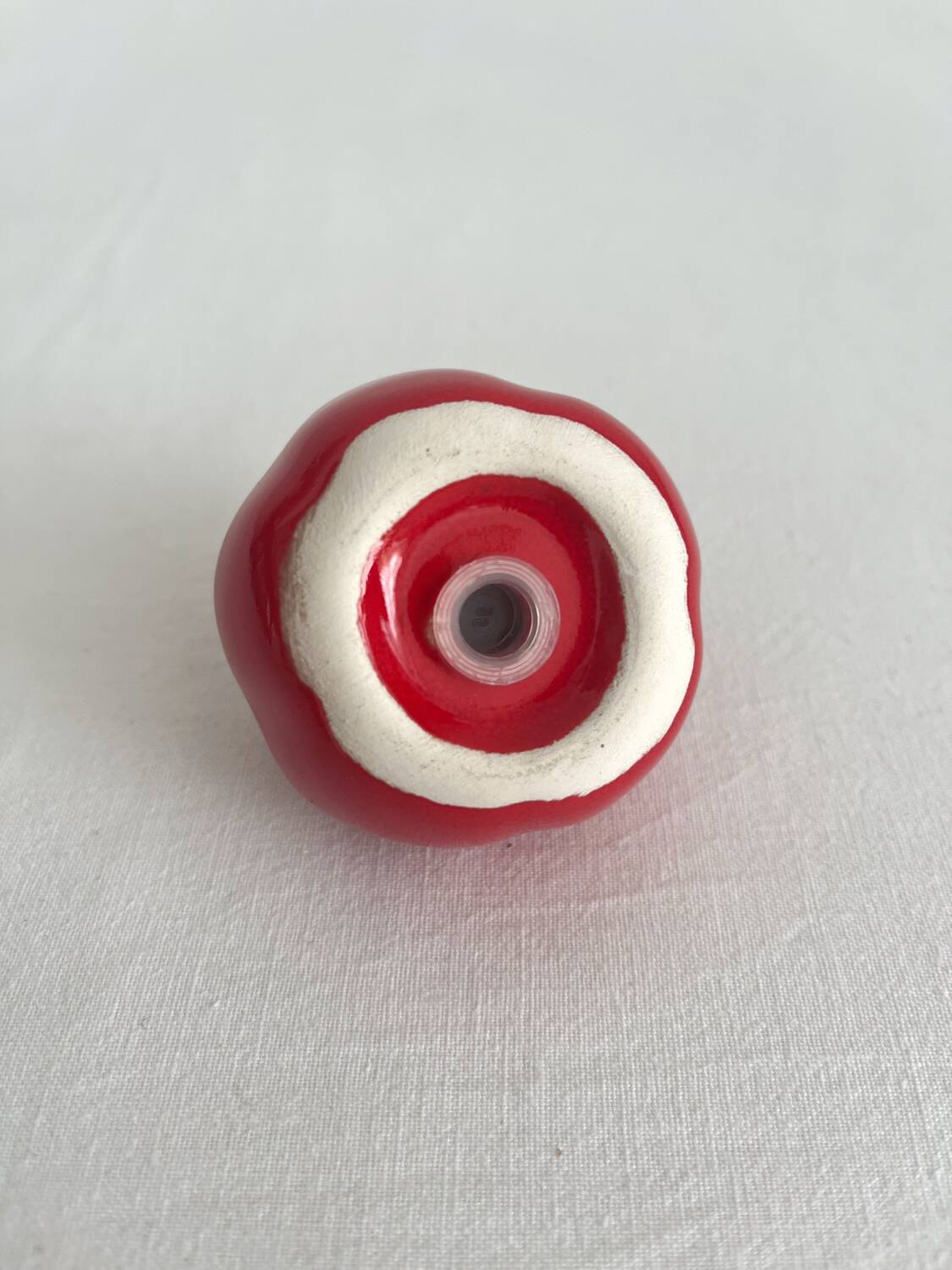 Vintage tomato salt or pepper shaker in slip