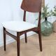 Chaises scandinave teck & tissu