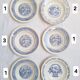 Assiettes creuses bleues paysage