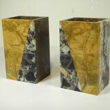 Pair of Art Deco marble bookends