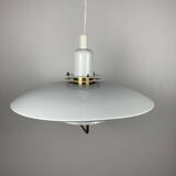 Large Danish AB BELID pendant lamp with handle, white, 1970/80