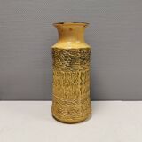 Huge floor vase from west germany, in yellowish glaze.