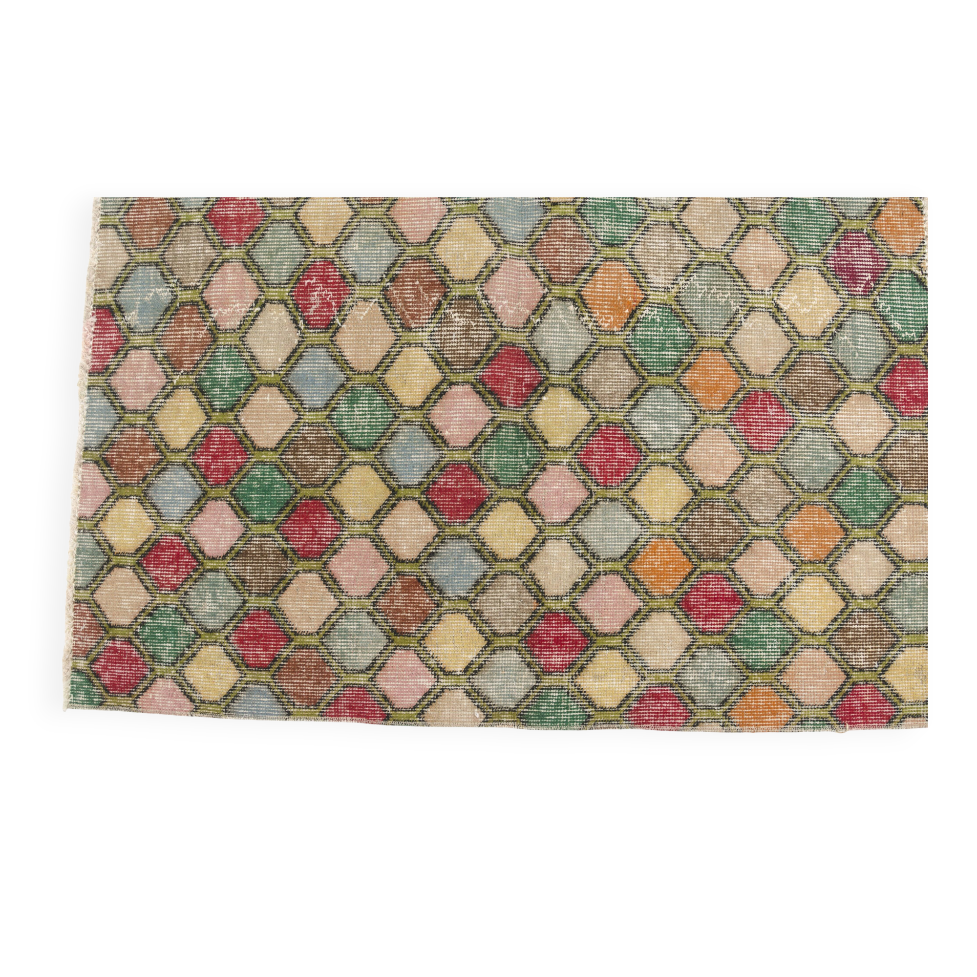 Multicolour Vintage Handmade Rug sku1100