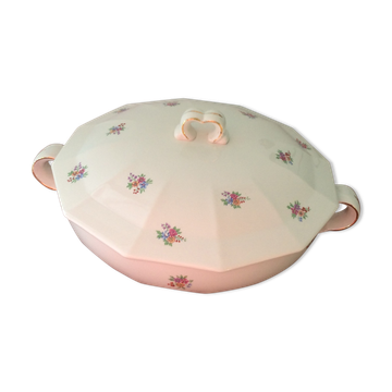 Old dodecagon tureen opaque porcelain Ceranord "Minerva"