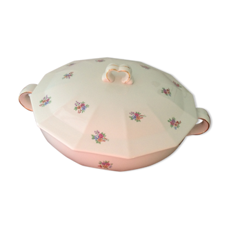 Old dodecagon tureen opaque porcelain Ceranord "Minerva"