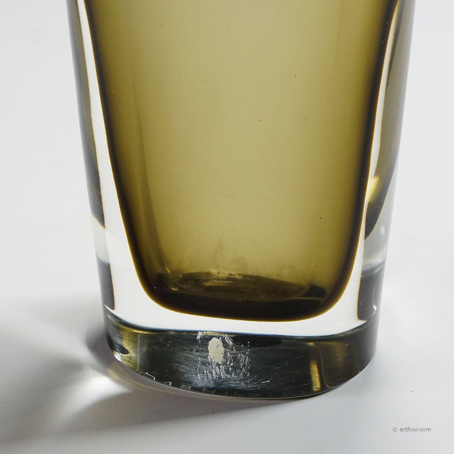 Flavio Poli for Seguso Sommerso Vase Murano circa 1960