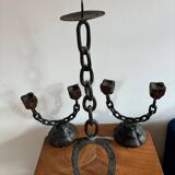 Brutalist candlesticks 1970