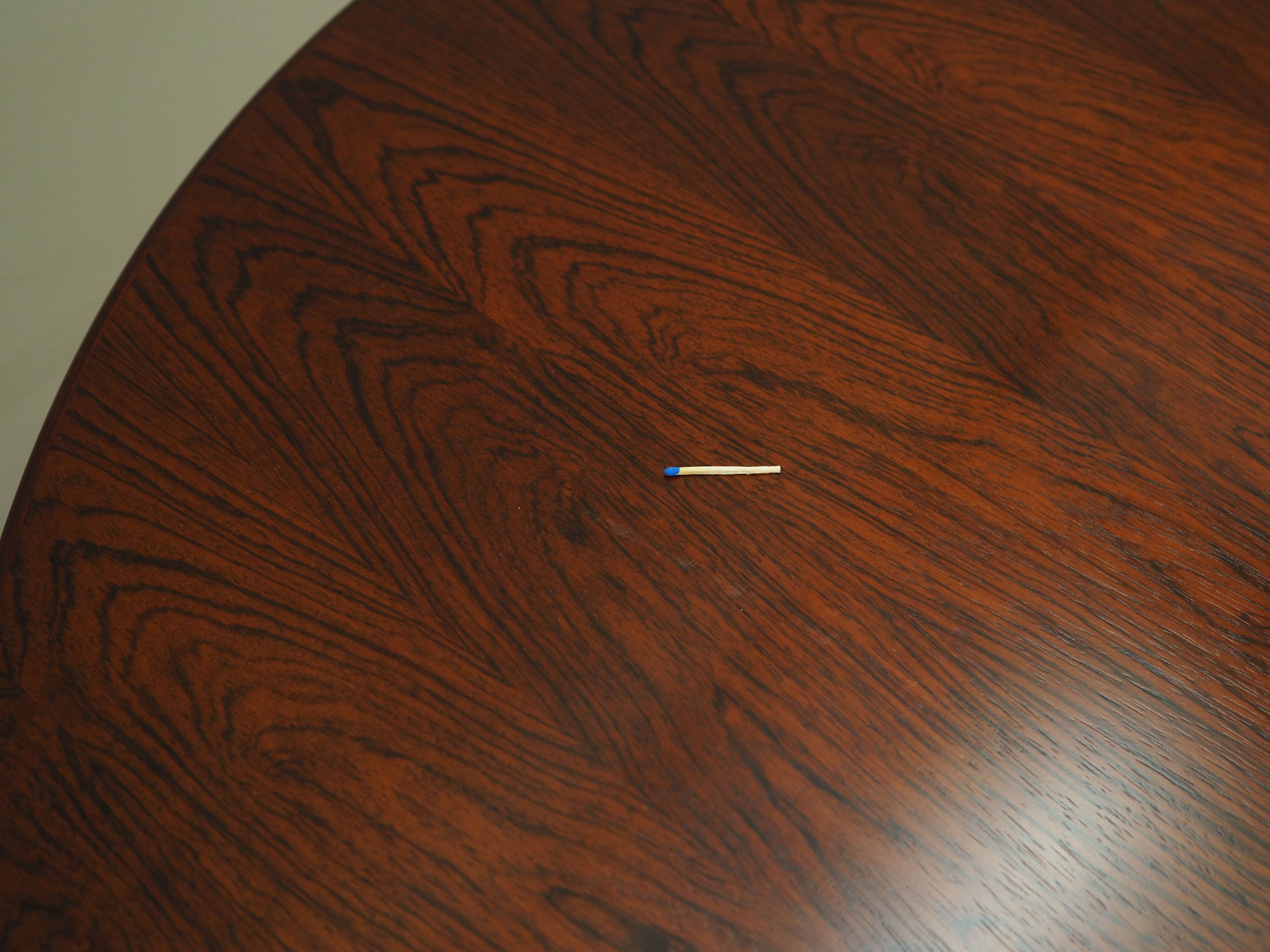 Round rosewood table, Danish design, 1970s, manufacturer: Omann Jun