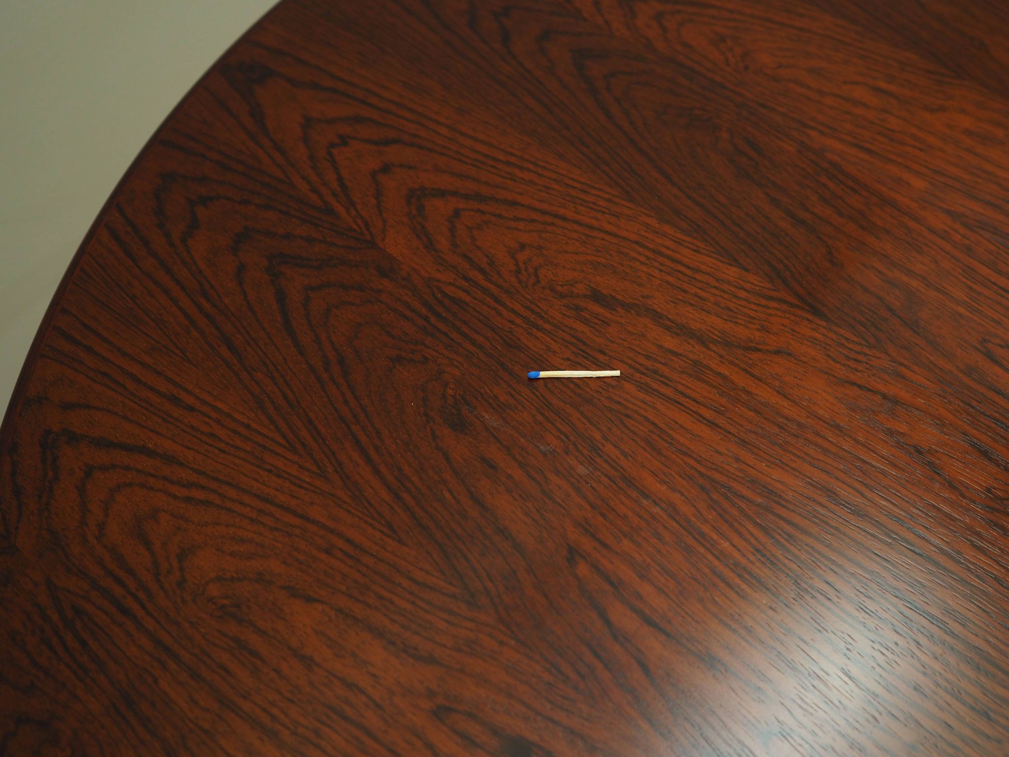 Round rosewood table, Danish design, 1970s, manufacturer: Omann Jun