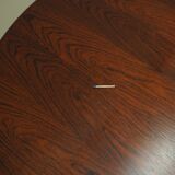 Round rosewood table, Danish design, 1970s, manufacturer: Omann Jun