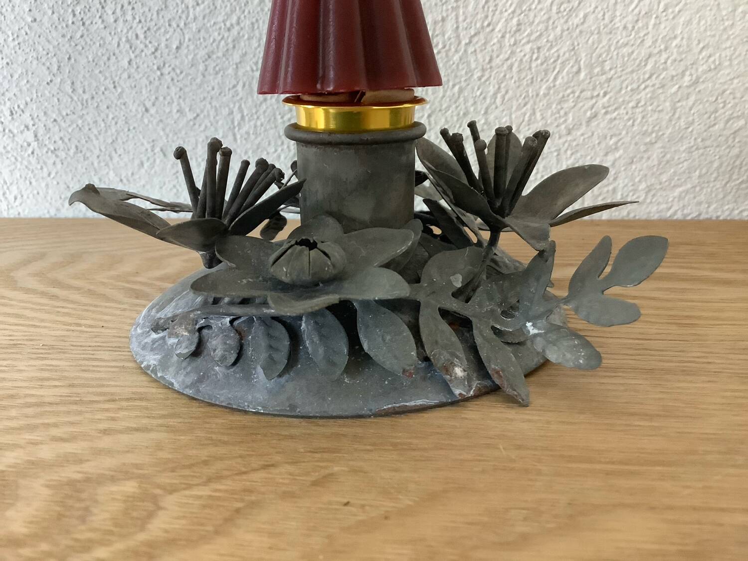 2 vintage flower candle holders