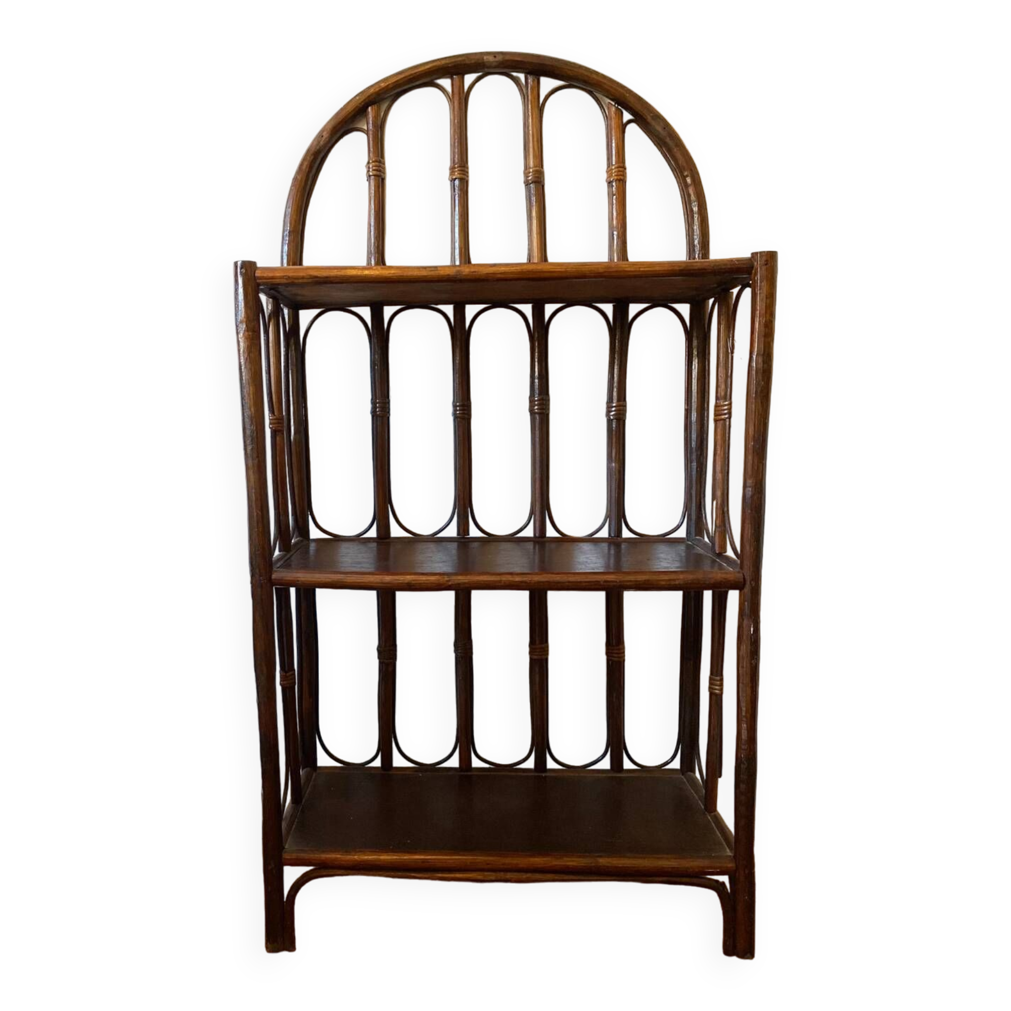 Vintage rattan bookcase