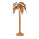 Lampadaire « palmier-cocotier » en rotin