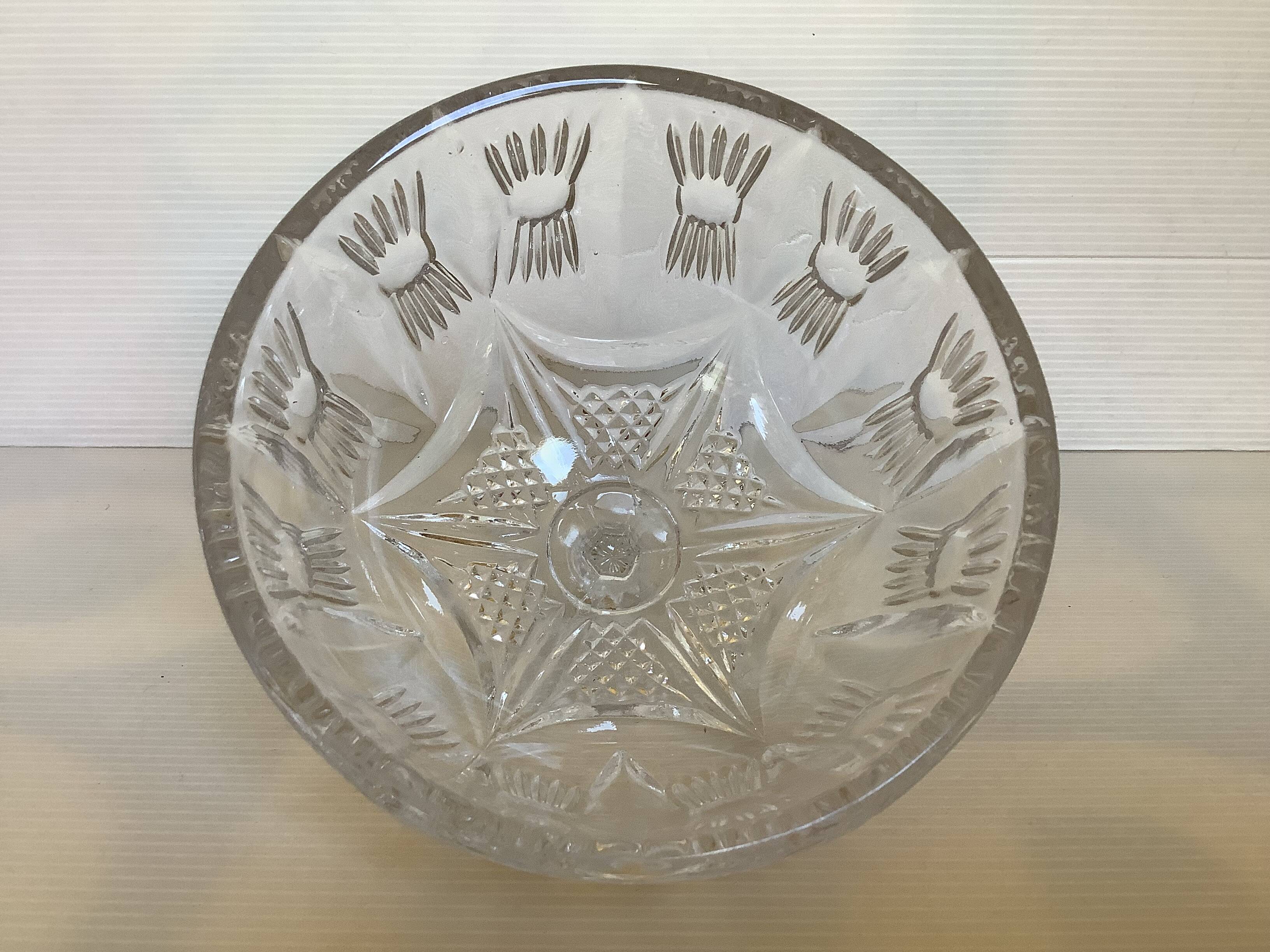 Old thick moulded glass bell