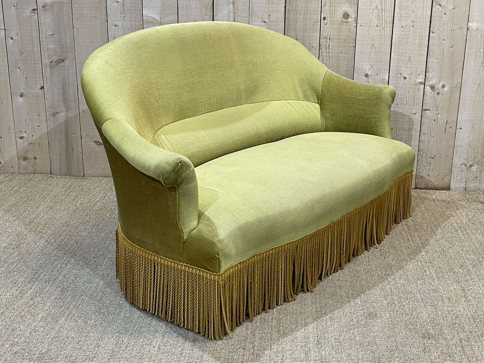 1950s velvet toad sofa
