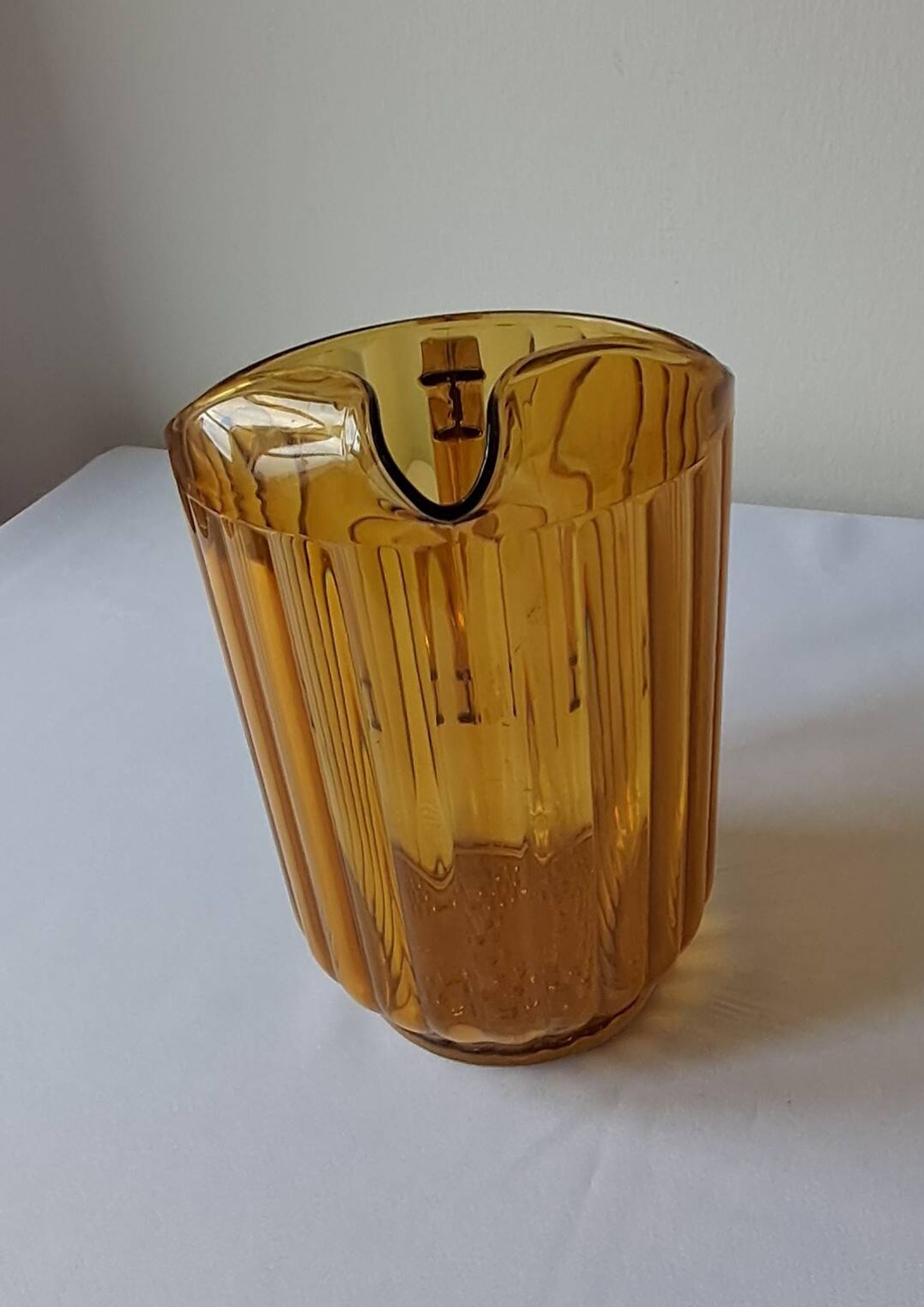 Vintage amber polycarbonate jug