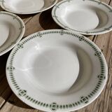 Set of 4 Creil and Montéreau soup plates