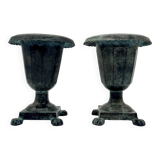 Pair of "Médicis" vases in verdigris – 1950s