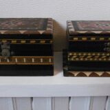 Bone wood marquetry boxes