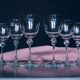 Daum crystal wine glasses, Bolero model 14 cm.