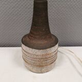 Ceramic table lamp, Danish, from the 1970s-80s. In earth tones.