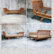 Daybed rattan bench bed 1950