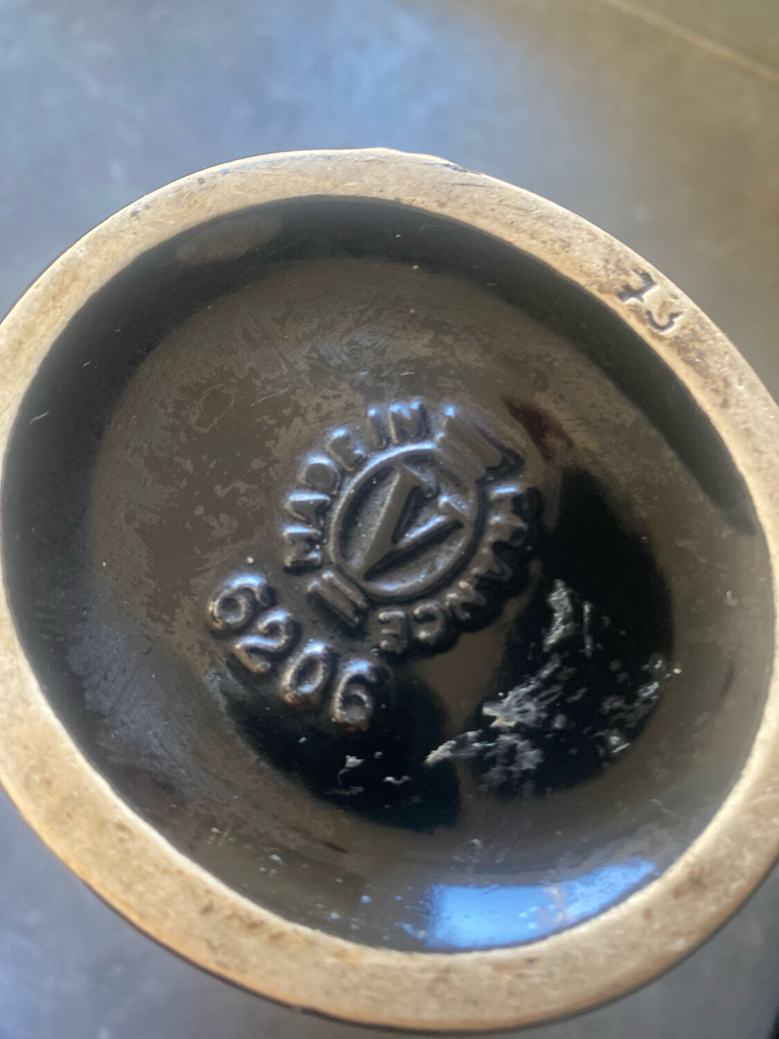 Black ceramic vase