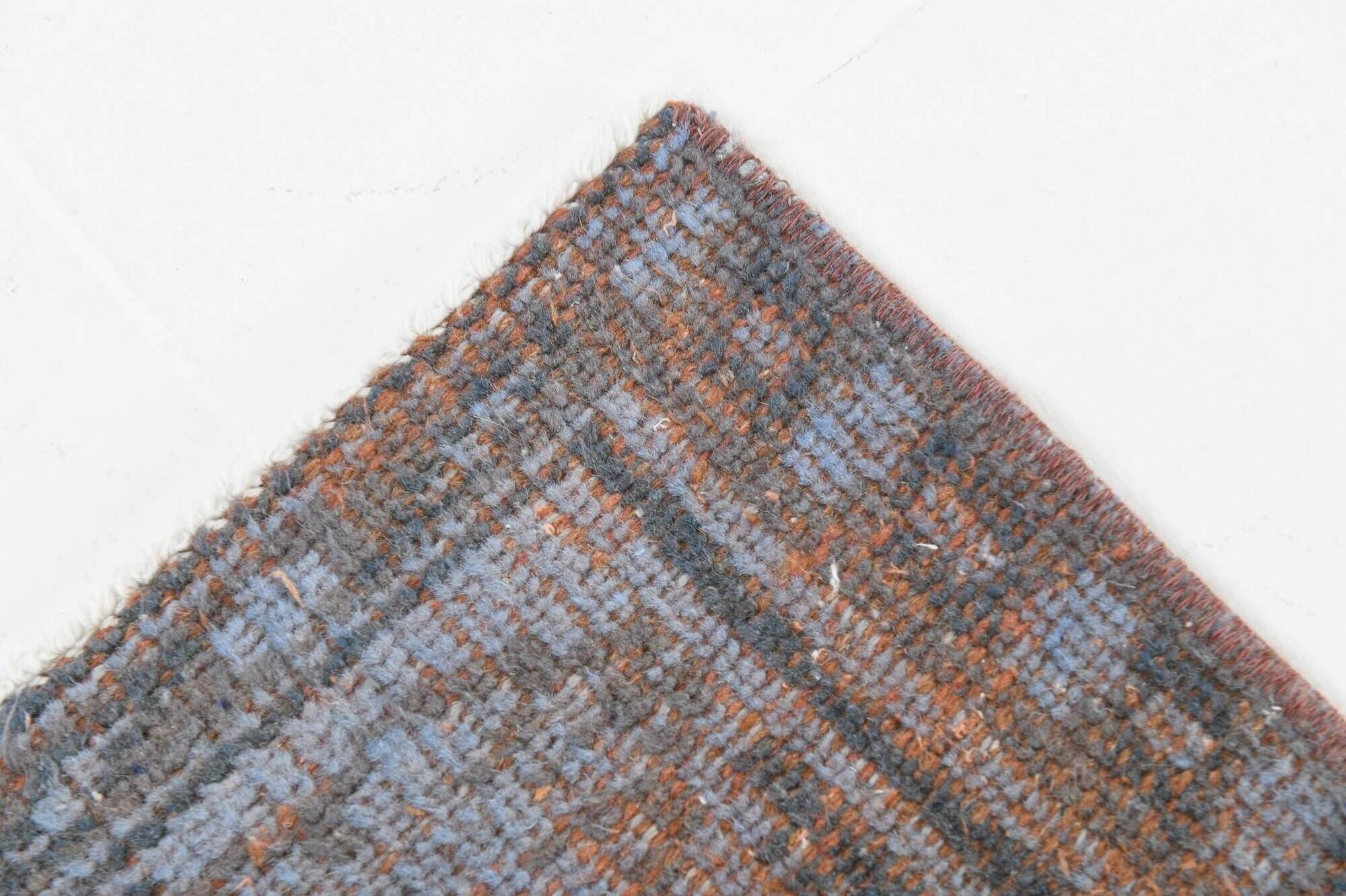 Slate Blue & Taupe Decorative Turkish Vintage Carpet Rug, 176x279 Cm