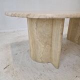 Italian Coffee Table in Travertine, 1980s