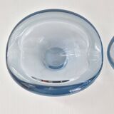 Set of 7 vintage Akva ashtrays by Per Lükten for Holmegaard 1950.