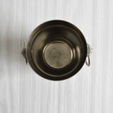 Small silver metal ice bucket