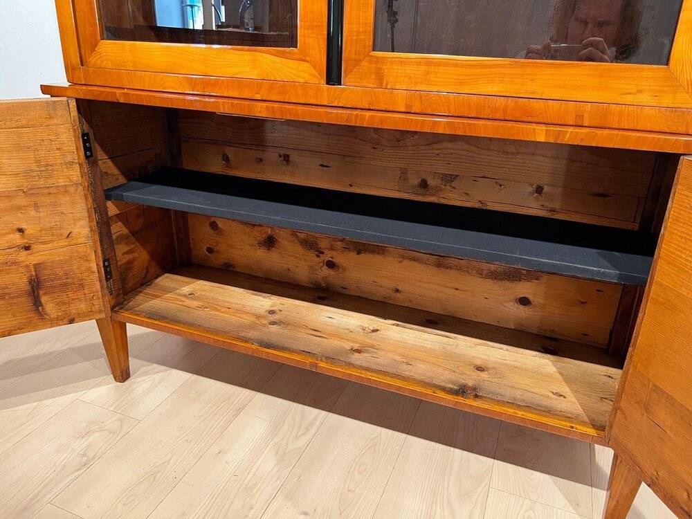 Biedermeier Top Showcase or Vitrine in Cherry Wood, South Germany, 1830