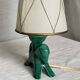 Petite lampe céramique style Valauris vintage 1960 en forme de cheval